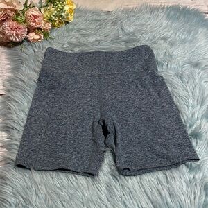 Zobha Heather Blue Bike Shorts sz S